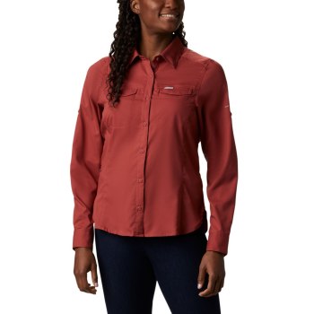 Columbia Silver Ridge Lite Long Sleeve, Camisa Rojos Para Mujer | 718269-VDN